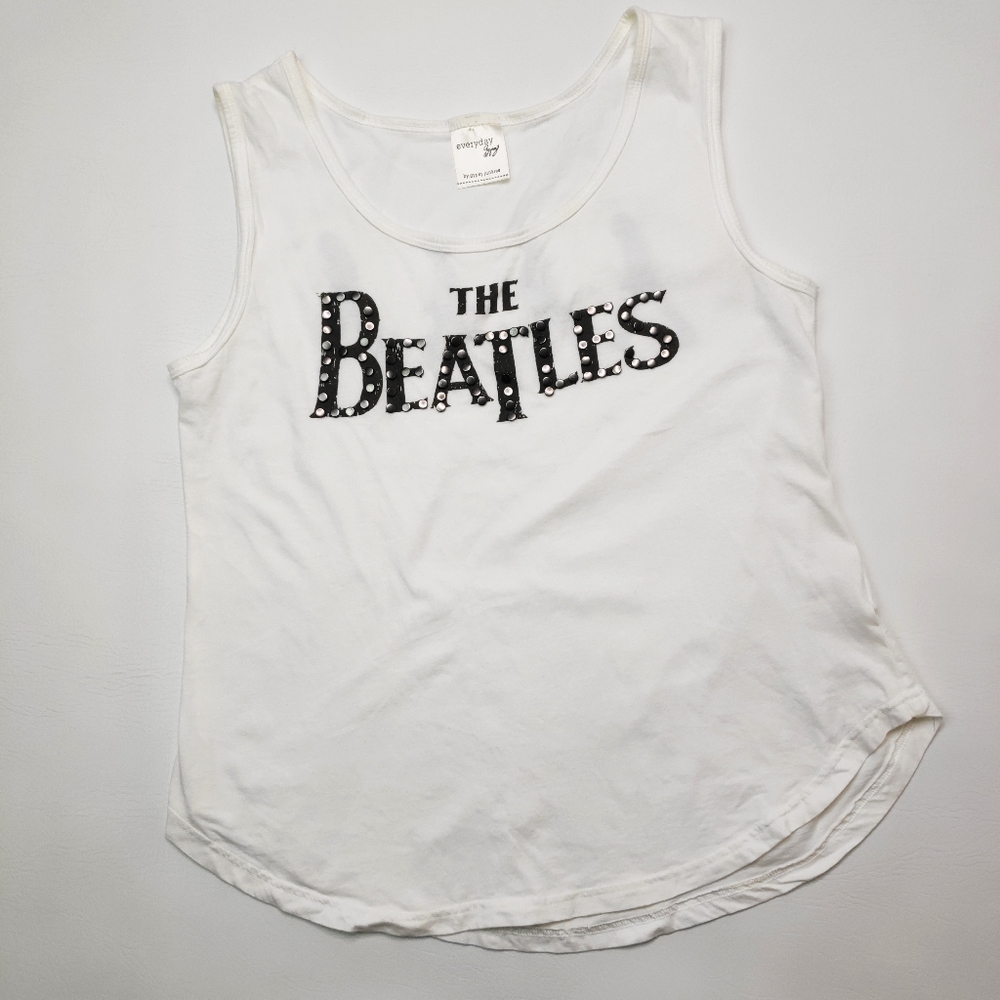 Gypsy Junkies The Beatles Riveted White Tank Top